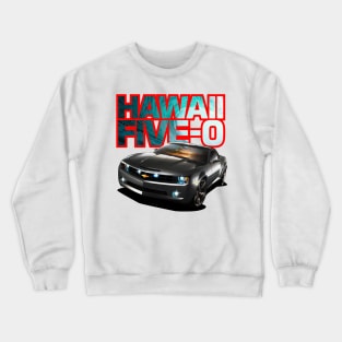 Hawaii Five-O Black Camaro (Red Outline) Crewneck Sweatshirt